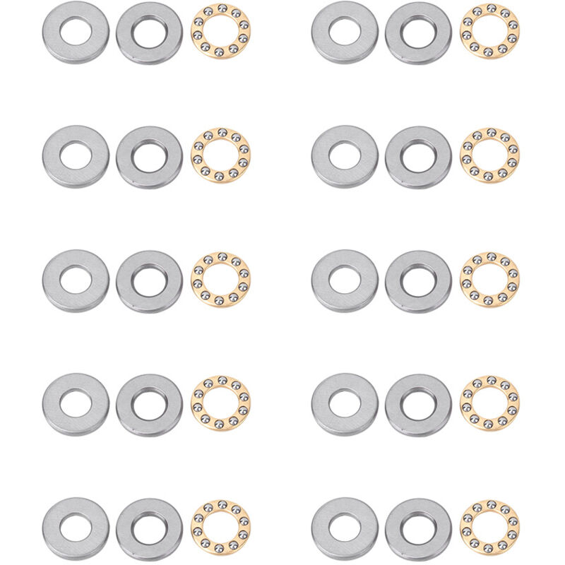 Packung Mit 10 Hochpräzisen, Flachen Miniaturkugellagern Aus Stahl (f12-21m 12 X 21 X 5 Mm)