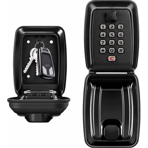 Aimoonsa Sicherer Schlüsseltresor Für Den Außenbereich, Großer, Wandmontierter Schlüsseltresor Mit 12-stelligem Code, Wasserdicht Und Rostfrei, Für Zuhause, Garage, Schule