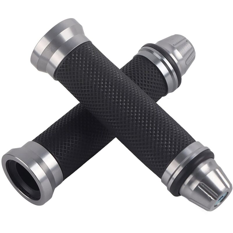 Universelle Motorrad-lenkergriffe, Standard-motorrad-lenkergriffe Aus Cnc-gefrästem Aluminium Und Gummi Für 7/8"-fahrradlenker Für Motorrad, Fahrrad, Roller, Cross (titane)