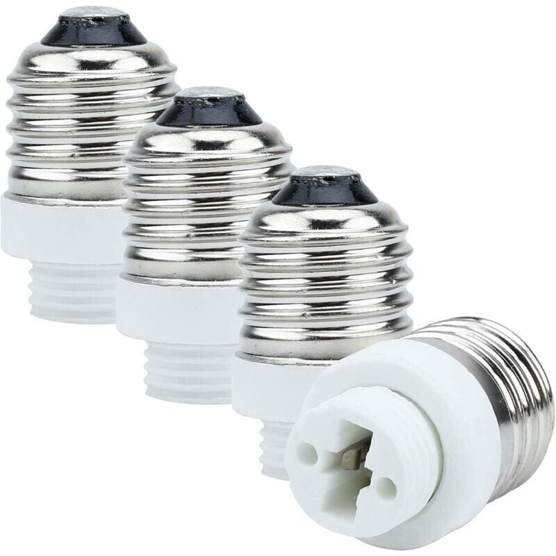 Aimoonsa 4x E27 G9 Lampenfassungsadapter In Weiss - Set Mit 4 Umformadaptern Für Lampenfassungen Für Glüh-, Led-, Halogen- Und Energiesparlampen