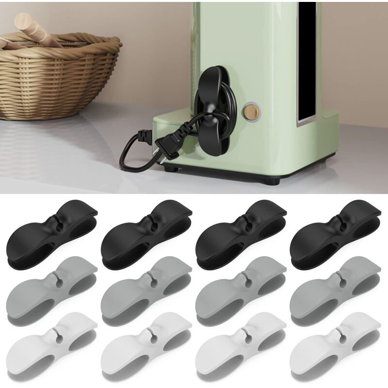 Kabelorganizer Für Küchengeräte, 12-teiliges Set Kabelorganizer Für Haushaltsgeräte, Selbstklebende Gummikabelhalter Für Kleingeräte, Küchenzubehör, Kabel