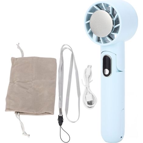 Blauer, Tragbarer Taschenventilator, 5 Einstellbare Geschwindigkeitsstufen, Usb-ladegerät