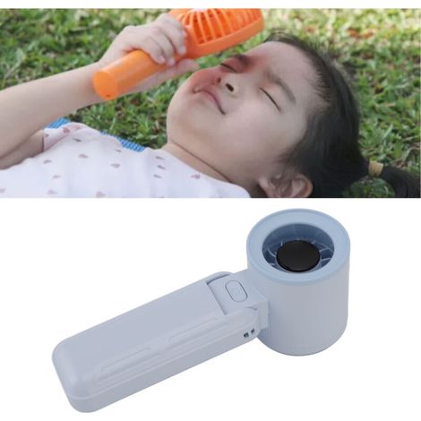 Multifunktionaler, Tragbarer Turbinenventilator Mit 5 Geschwindigkeitsstufen (für Hand, Nacken Oder Schreibtisch) – 3000-mah-akku – Digitalanzeige – 135° Neigungswinkel – Farbe: Blau – Inklusive Trage