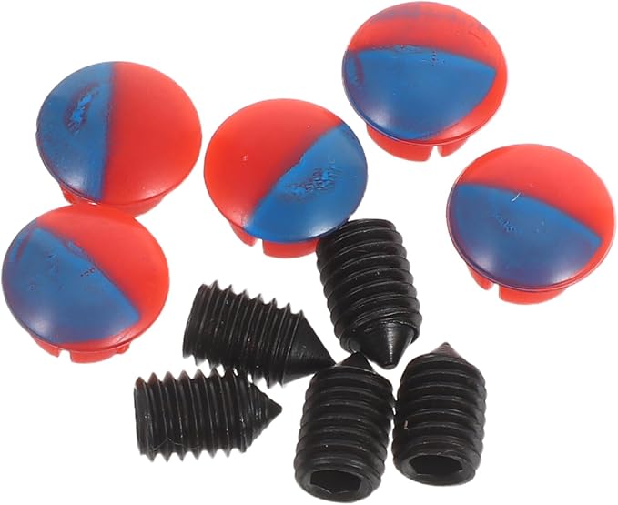 5-teiliges Set Mit Abdeckkappen Für Küchenarmaturen, Rot Und Blau, Mit 5 Sechskantschrauben Und 1 Schraubenschlüssel, Warm-/kaltwasseranzeige, Kompatibel Mit Den Meisten Armaturen