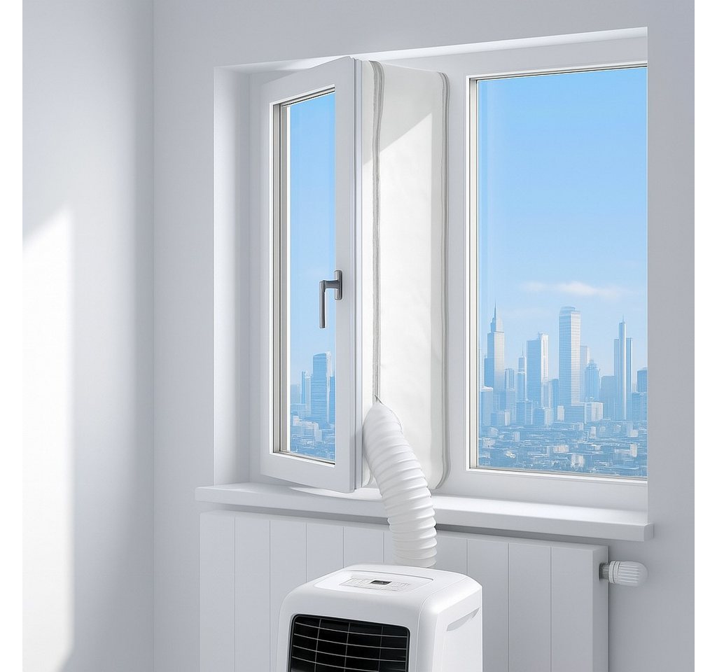 One Home Fenster-Set Erweiterung Fensterabdichtung für Mobile Klimageräte, Klimaanlage, und Wäschetrockner, Ablufttrockner, Hitzeschutz, Dachfenster, Fenster