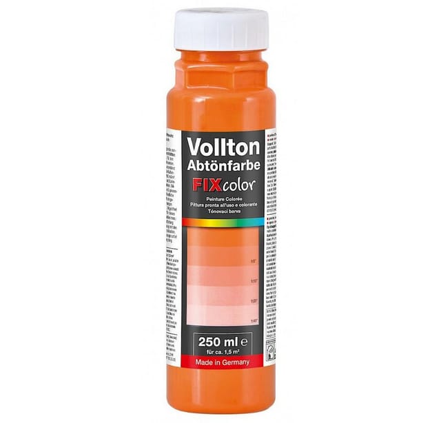 baufan® Vollton- und Abtönfarbe Farbe zum Mischen Innen und Außen Volltonfarbe, Farbtöne für dekorative Anstriche + Abtönen weißer Dispersionsfarben