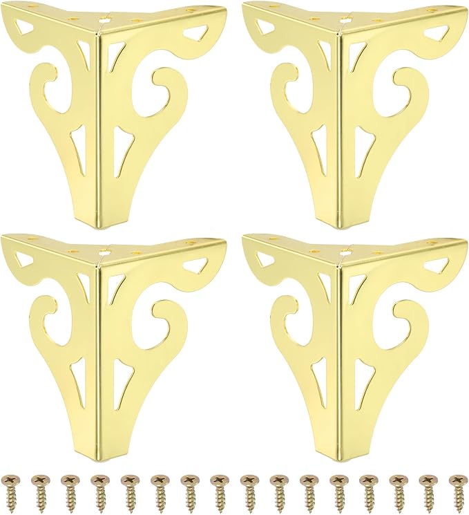 Patikil 4,7 Zoll Hohlmöbelbeine, 4er-set Moderne Dreieckige Metall-sofabeine Zum Ersetzen Von Beinen An Schränken, Kommoden, Buffets, Tischen, Stühlen, Hockern, Bücherregalen Und Kleiderschränken, Gol