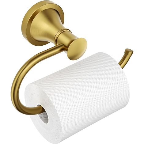 Runder, Wandmontierter Toilettenpapierhalter Aus Edelstahl, Rostfreies Bad- Und Küchenaccessoire, Gebürstete Goldoberfläche