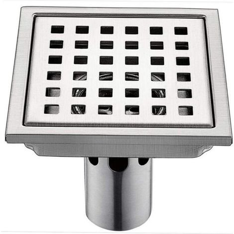 Ouylaf 15 Cm Quadratischer Bodenablauf Aus Edelstahl 304 Mit Geruchshemmendem Rost