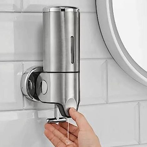 Seifenspender, Wandpumpe, Flüssigseifenspender Für Badezimmer Und Hotels, Satinsilber, Ouylaf