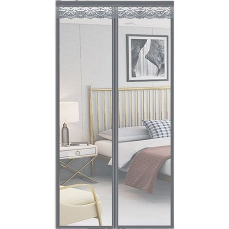 Magnetischer Moskitonetzvorhang Mit Automatischem Verschluss, 110 X 230 Cm (grau)