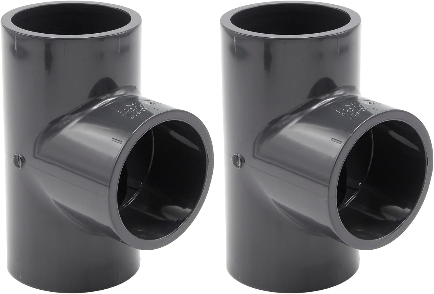 50-mm-pvc-t-stück 1 1/2" 90°-pvc-u-druck-t-stück Für Pn16-verschraubung 3 Innengewinde Abzweigverrohrung Für Poolbewässerung (2er-pack)