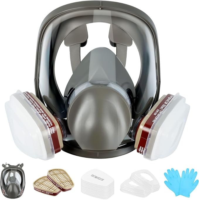 Wiederverwendbares Staubmasken-malerset: 10 Filter, 5 Paar Handschuhe, Ohrstöpsel, Zum Schleifen Und Polieren.