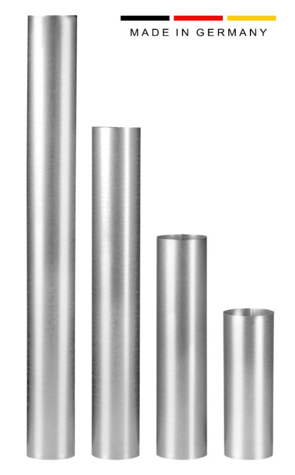 Armin Bay Ofenrohre Ofenrohr Ofenrohr Feueraluminiert (FAL) - Durchmesser 100 mm - versch. Längen