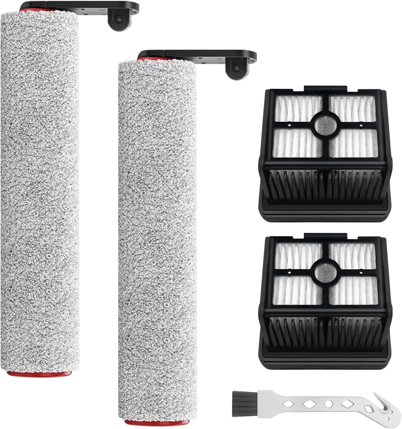 Ersatzbürstenrollen Und Hepa-filterzubehör Für Die Kabellosen Nass- Und Trockensauger Dreame H12 Pro, H12 Dual Und G10 Pro, Inklusive 2 Bürstenköpfen + 2 Hepa-filtern + 1 Reinigungsbürste.