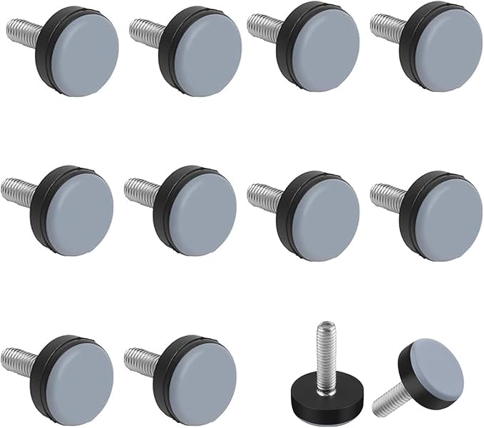 Joyola Set Mit 10 Teflon-möbelgleitern Mit M6-gewinde Ø 20 Mm Teflon-gleiter Mit Rundem M6-gewinde Hochleistungs-möbelgleiter Ptfe-gleiter Für Stühle, Sofas, Schreibtische Und Tische