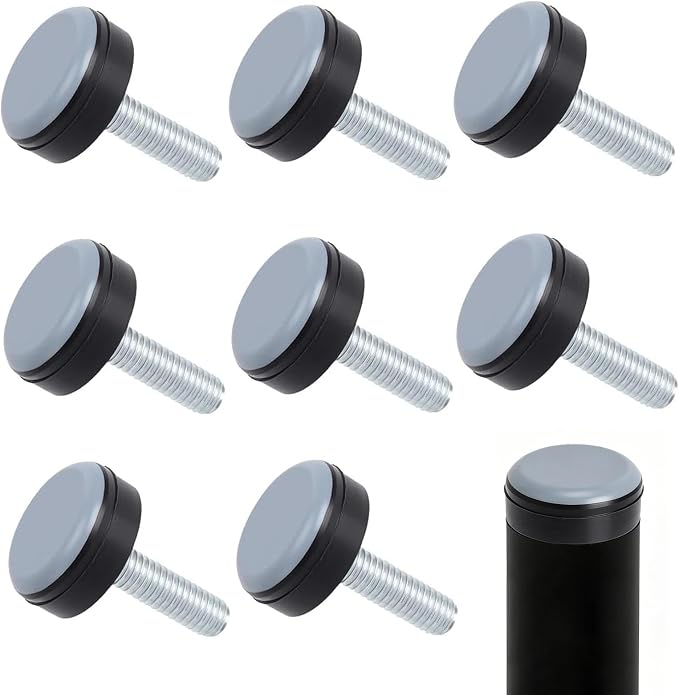 10 Verstellbare M6-möbelfüße Mit Teflon-ptfe-schraubgleitern Zum Schutz Des Bodens, Geräuschdämpfung Und Einfacher Nivellierung Für Tisch, Schreibtisch Und Sofa (23-mm-fuß).