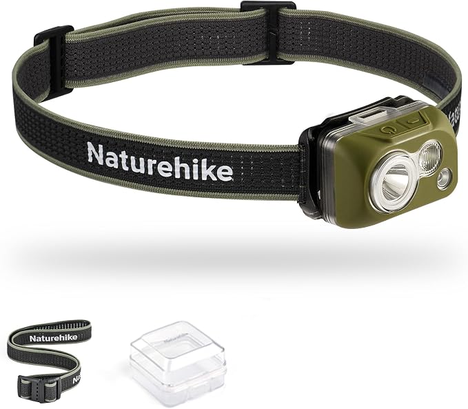 Naturehike Wiederaufladbare Led-stirnlampe – 200 Lumen, 45° Verstellbarer Abstrahlwinkel, Ip65 Wasserdicht, Ultraleicht, 5 Leuchtmodi, Bewegungserkennung, Ideal Zum Laufen, Wandern, Campen Und Angeln