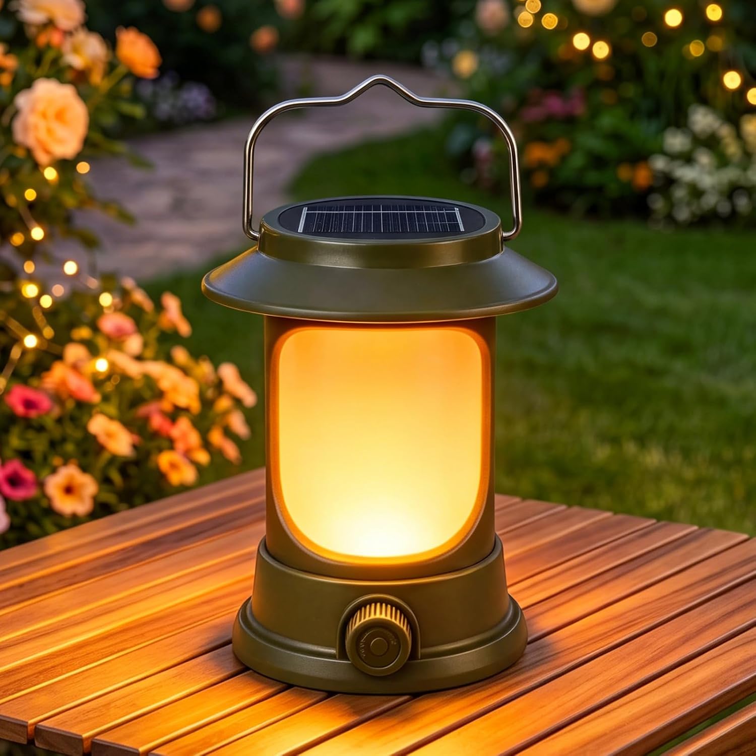 Wiederaufladbare Solar-campinglaterne Per Usb, Retro-led-campinglampe, 3 Einstellbare Beleuchtungsmodi, Wasserdichte Tragbare Zeltlampe Zum Angeln, Wandern Und Picknicken[energieklasse A]