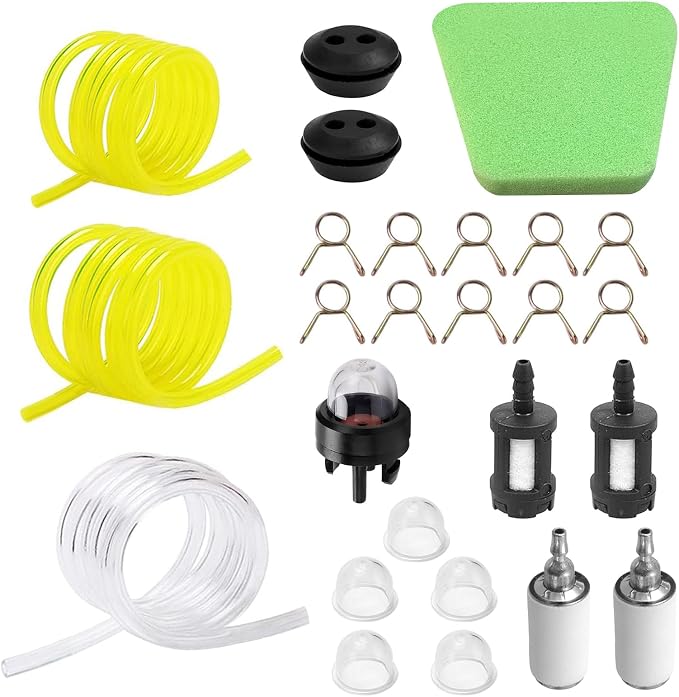 Kraftstoffschlauch-set Für Freischneider, Universelle Ersatzteile Für Freischneider, Kraftstoffschlauch (2×3 Mm/2,5×5 Mm/3×5 Mm) Mit Primerpumpe Für Freischneider, Für Den Gartenbau
