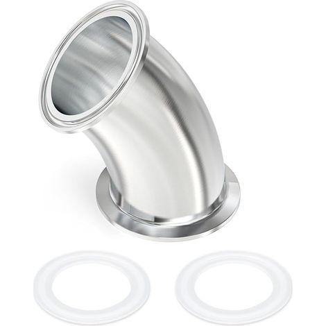Stück 45-grad-winkel, Sanitärarmaturen Aus Edelstahl 304 Für Rohre Mit 2-1/2" (64 Mm) Außendurchmesser, 2,5" (77,5 Mm) Klemmflansch Mit Silikondichtungen