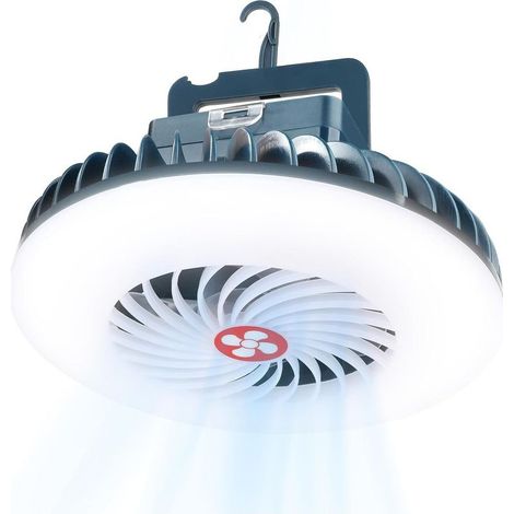 Tragbarer Ventilator Mit Integrierter Led-leuchte – 2-in-1-design: Ventilator + Licht – Für Camping Und Zuhause