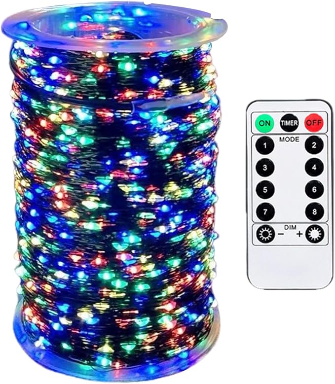 Weihnachtslichterkette (300 Leds, 29,87 M) – Mit Fernbedienung Und Timer – Warmweiß – Zur Dekoration Von Haus, Garten, Sträuchern, Pflanzen, Landschaft, Kamin Und Bauernhaus