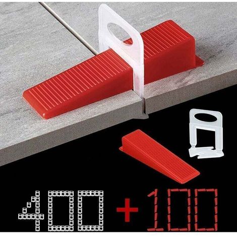 Fliesenausgleichssystem Mit 3 Mm Fugenbreite, 400 Zuglaschen, 100 Wiederverwendbare Keile, Fliesenausgleichssystem