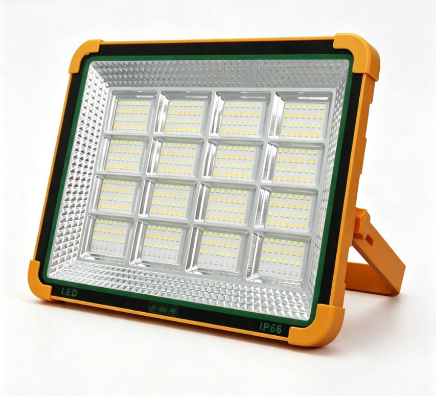 Wiederaufladbare, Tragbare Solarlampe Mit 9000 W Leistung – 280 Mm × 260 Mm Led-notbeleuchtung Für Den Außenbereich – Verwendet Eine 2835 Led – Wasserdicht Gemäß Ip65