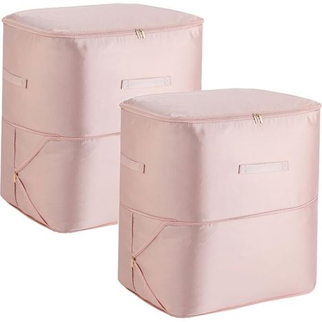 2er-pack Platzsparende, Selbstkomprimierende Aufbewahrungsbeutel, Reise- Und Deckenbeutel, Rosa, Größe L (52 X 42 X 30 Cm), Extra Groß (52 Cm).