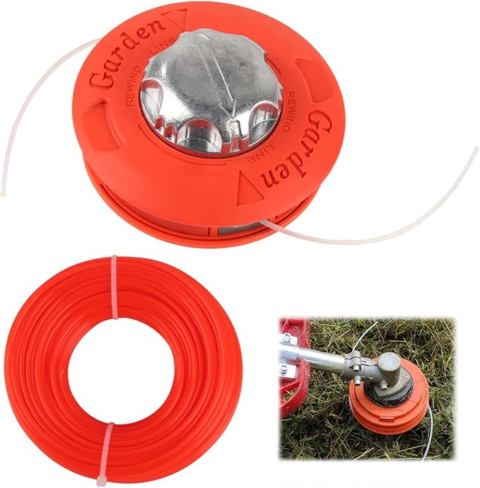 Tap & Go Universal-freischneiderkopf - M10 X 1,25 Links 30 M Mit Ersatz-freischneiderfaden ⌀ 2,4 Mm Rund-nylon (seilfarbe Zufällig)