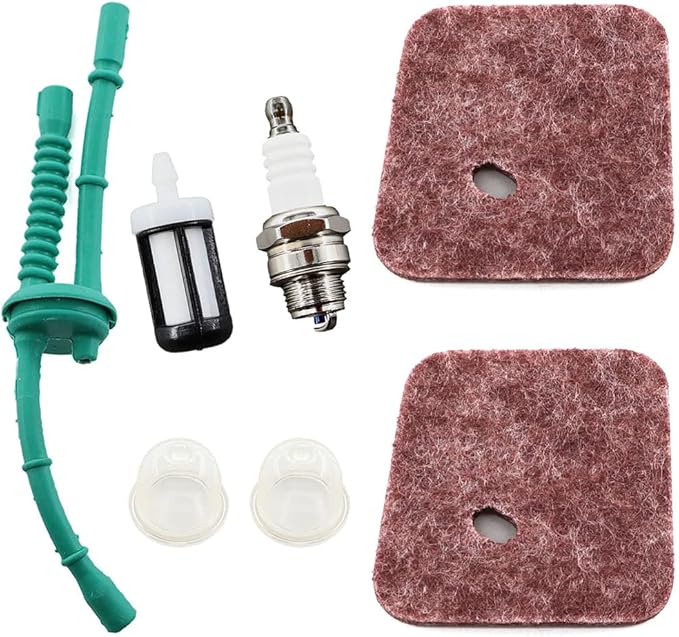 Mchnic 2er-pack Luftfilter Mit Kraftstoffleitung, Kraftstofffilter Und Zündkerze Für Stihl Fs38, Fs45, Fs46, Fs55, Fs55c, Fs55r, Hl45, Hs45, Fc55, Km55 Freischneider. Ersetzt 4140 124 28000.