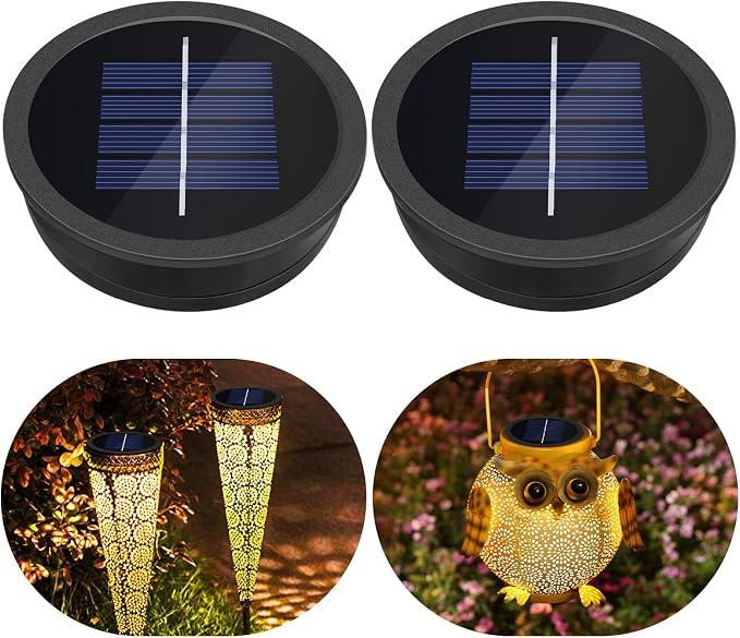 Set Mit 2 Ersatz-dolaire-laternen (7 Cm), Ip44 Wasserdicht, Mit Warmweißem Licht, 600 Mah/1,2 V Led Für Gartenbeleuchtung