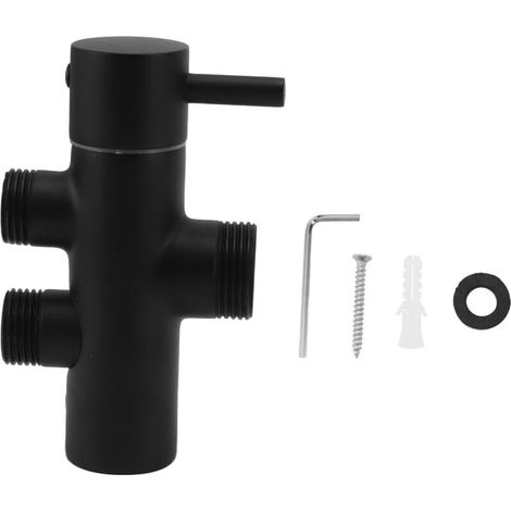 Schwarzer, Rostfreier, Wasserdichter Duschkopfumsteller, Wandmontierter Duscharm, Wc-waschbecken-umstellventil