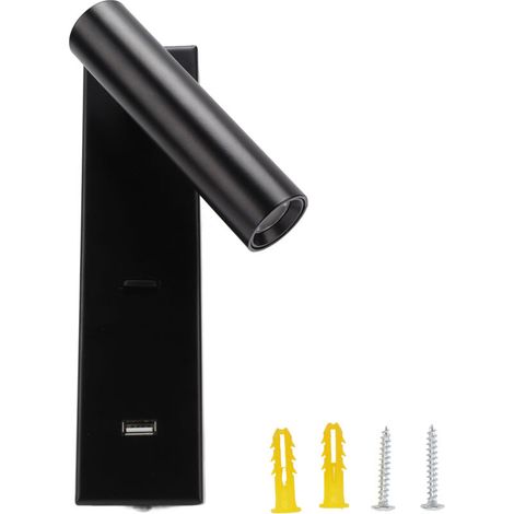 Einfache Und Elegante Led-wandleuchte Mit Integriertem Unterbrecher Und Usb-anschluss, Für Den Innenbereich, Eingangsspannung 100–240 V
