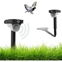 Solarbetriebener Akustischer Vogelabwehrer – 270° Blinkende Led – Wasserdicht Mit Bewegungsmelder – Geeignet Für Gärten, Terrassen Und Balkone
