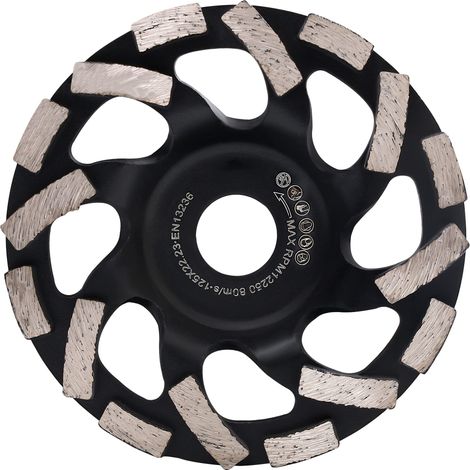 125 Mm Diamantschleifscheibe – Maximale Drehzahl: 12.250 U/min – Geeignet Zum Schleifen Von Beton, Stein Und Granit.