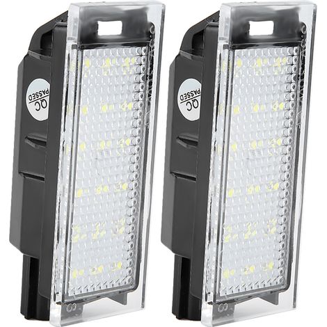 Ein Set Aus Zwei Kennzeichenleuchten Mit Je 18 Led-lampen – Helle Beleuchtung – Kompatibel Mit Den Modellen Twingo, Clio, Mégane Und Laguna.