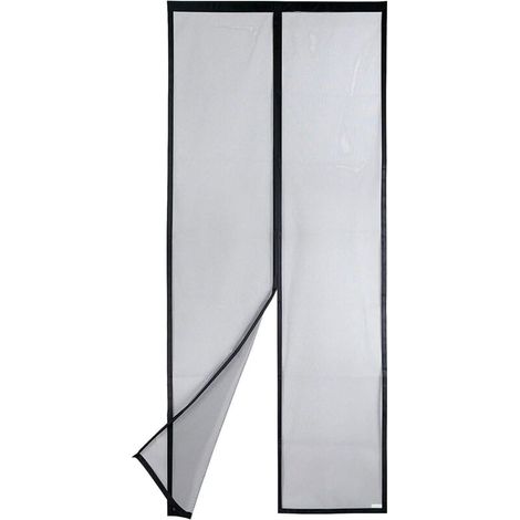 Magnetisches Moskitonetz Für Türen – 90 X 210 Cm – Extrem Widerstandsfähiges Netzgewebe – Automatischer Verschluss – Hält Die Luft Frisch – Schraubenlose Montage