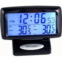 Multifunktionales Stationäres Autothermometer – Doppelthermometer (für Innen- Und Außenbereich) – Timer – Digitalanzeige – Geeignet Für Alle Fahrsituationen
