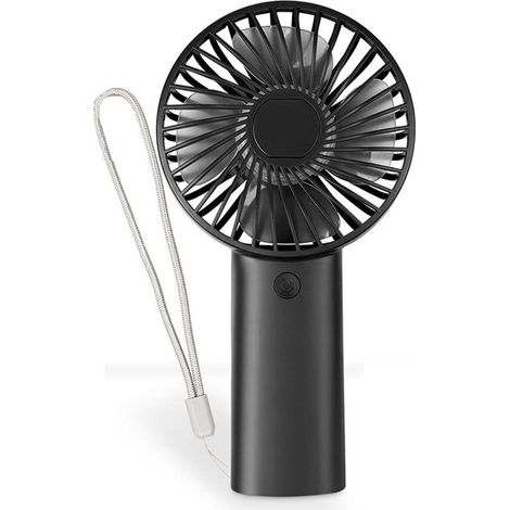 Tragbarer, Per Usb Aufladbarer Ventilator, 3 Geschwindigkeitsstufen, Starker Luftstrom Und Kräftiger Wind, Ideal Für Den Innen- Und Außenbereich (farbe: Schwarz)