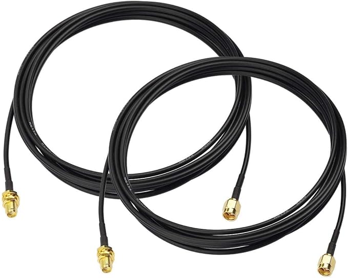 Bingfu 3 M Sma-kabelverlängerungsantenne 5g 4g Lte Gsm Gps Sma Stecker Auf Buchse Adapter Rg174 Koaxialkabel Für Mobilrouter Gateway 4g Modem Amateurfunk Kamera Ads-b Rtl-sdr Empfänger, 2 Stück