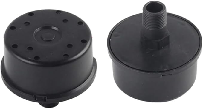 Set Mit 2 Luftfiltern Mit 15-mm-außengewinde – Kunststoff – Schwarz