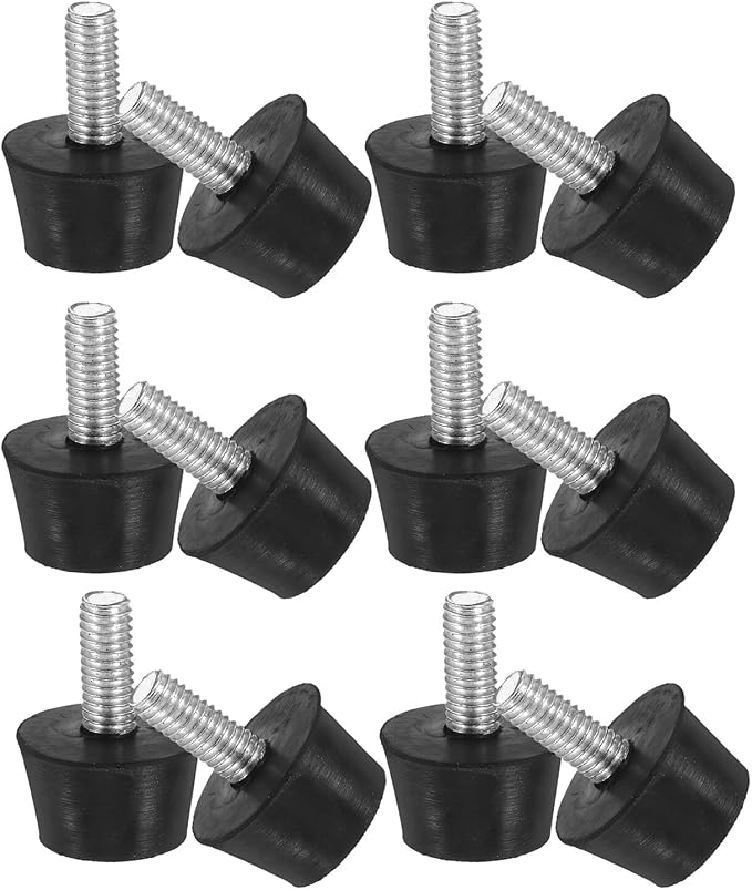 Set Mit 12 Verstellbaren M6-schraubfüßen Zum Ausgleichen Von Möbeln, Gummifüßen Zum Ausgleichen Von Möbeln, Rutschfesten Pads, Bodenschutz Für Tische, Stühle, Schränke Und Sofas