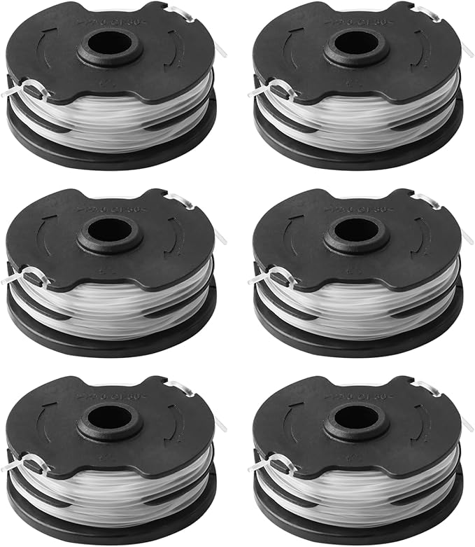 6 Ersatz-drahtspulen, Kompatibel Mit Parkside Prta 20-li A1/b2/c3, Prt 300 A1, Prt 50 A3, 1,65 Mm 10 M Spulenschneider Und Längenanpassung Für Prt 550 A1/a3, Prta Ta 20-li, C3-ian 365589