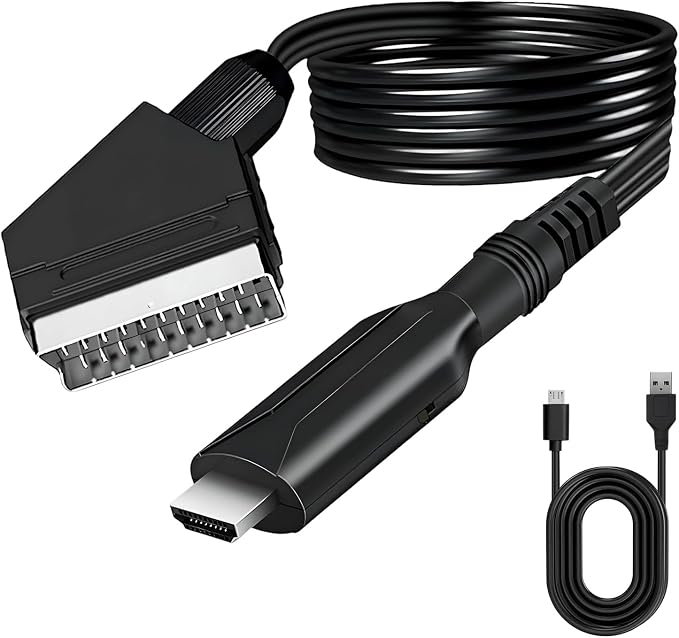 Aivane Scart-zu-hdmi-konverter, Hochwertiges All-in-one-scart-zu-hdmi-adapterkabel Für Hd 1080p/720p Audio/video, Kompatibel Mit Hdtv, Dvd, Vhs, Xbox, Set-top-box, Ps3, Sky Und Blu-ray