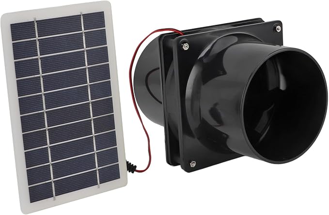 10w 12v Solarpanel-lüfterset, Rundrohr, Solarbetriebener Abluftventilator, Abs-solar-lüftungsventilatoren Für Hühnerställe Und Tierhäuser