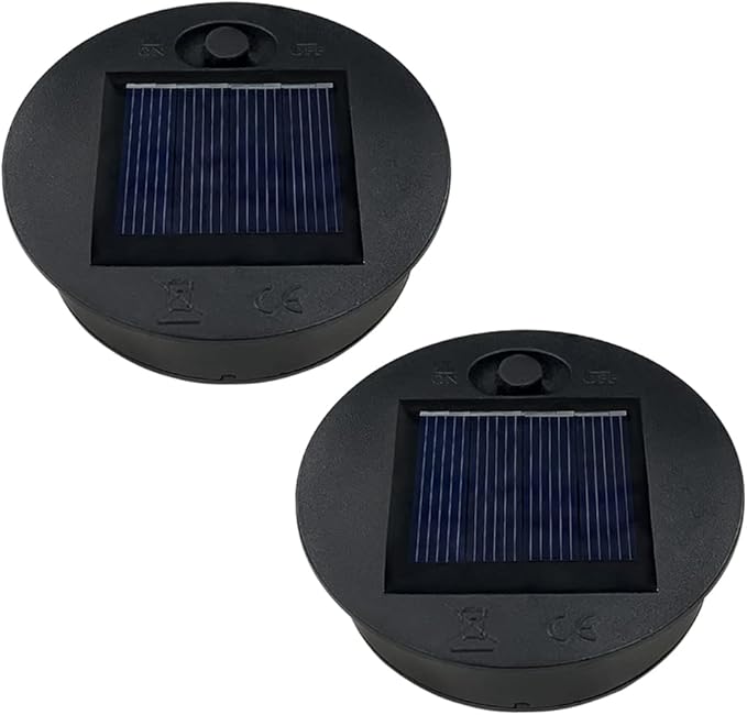 Set Mit 2 Ersatz-solarleuchten, 7 Cm/8 Cm, Ersatz-solarpanel Für Gartenleuchten (7 Cm)