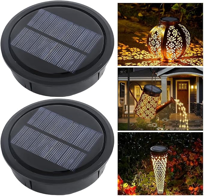 10,5 Cm Ersatz-solarleuchten, 2er-pack Ersatzabdeckungen Für Solarpanel-laternen Mit Led-birne, Oberer Ersatz Für Solarleuchten Zur Befestigung Von Hängenden Gartenlaternen