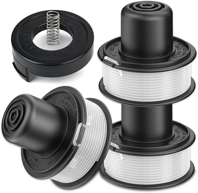 Set Mit 3 Trimmerfadenspulen Und 1 Trimmerfadenabdeckung, Kompatibel Mit Black + Decker Gl250/gl310/gl360/gl360sb Modellen - A6226-xj